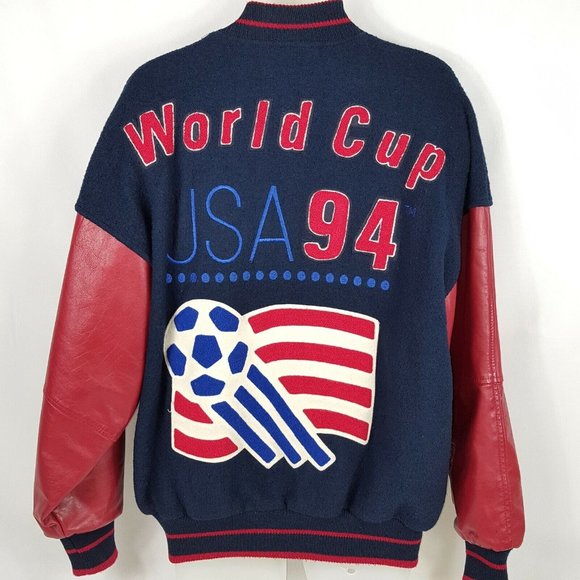 World Cup Other - World Cup 1994 USA Vintage Jacket Soccer Button Up Red Blue 94 Mens Large